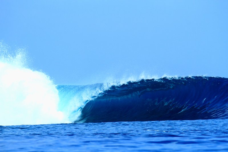 Secret Left: An empty breaking wave in the Banyak Islands