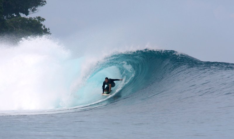Lolok Point: Deep in the tube at Lolok Point